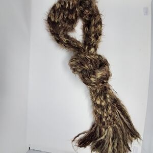 Brown Fuzzy Scarf